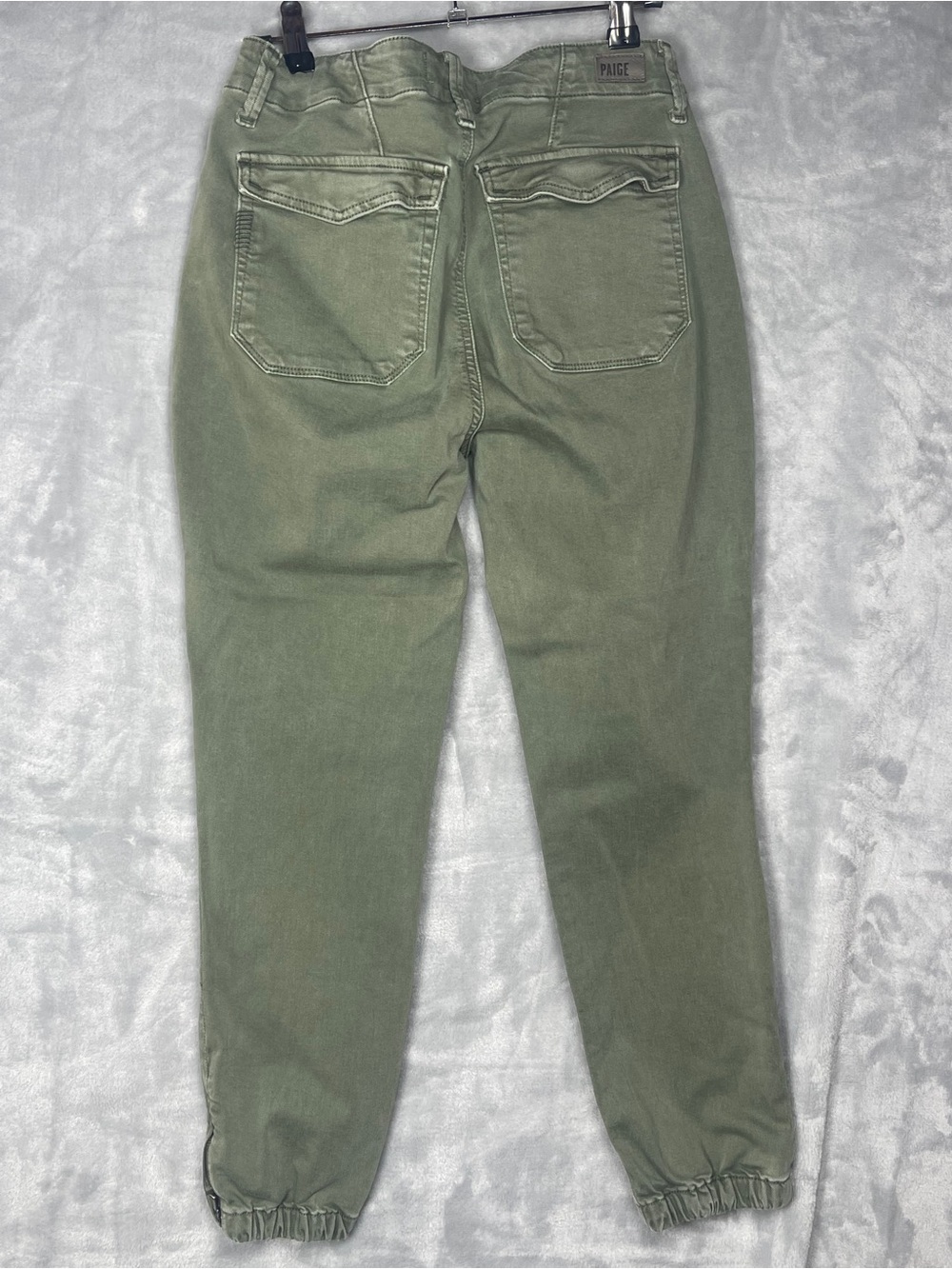 PAIGE petite Mayslie Olive Green Casual jeans - Picture 4 of 14